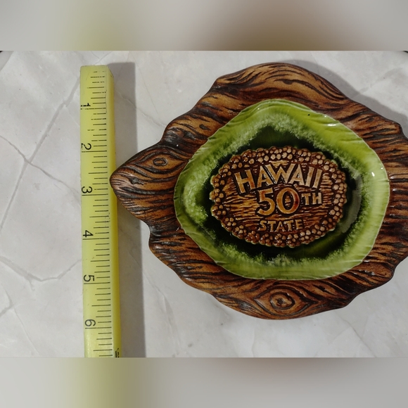Hawaii 50th State Commemorative Ceramic Bowl Vintage Treasure Craft Dish Trinket - Picture 2 of 4